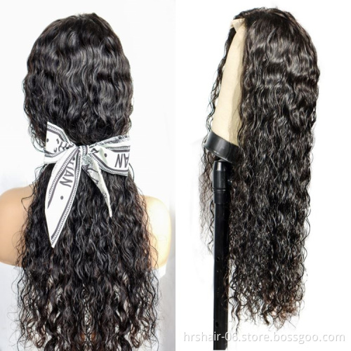 wholesale wigs 100% human hair Brazilian 4*4 closure water wave human hair wig lace front glueless wigs for black women